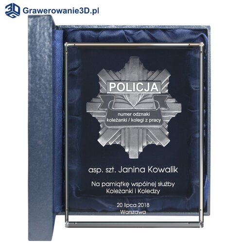 prezent dla policjanta odznaka policyjna 3D