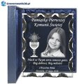 Pamiątka dla dziewczynki od chrzestnej bądź chrzestnego, wyjątkowa pamiątka ze zdjęciem grawerowana 